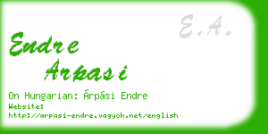 endre arpasi business card