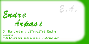 endre arpasi business card